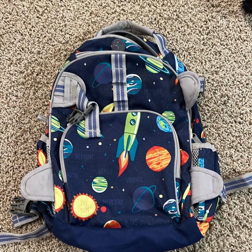 Pottery barn kids space backpack (vehicle pencil bag included)